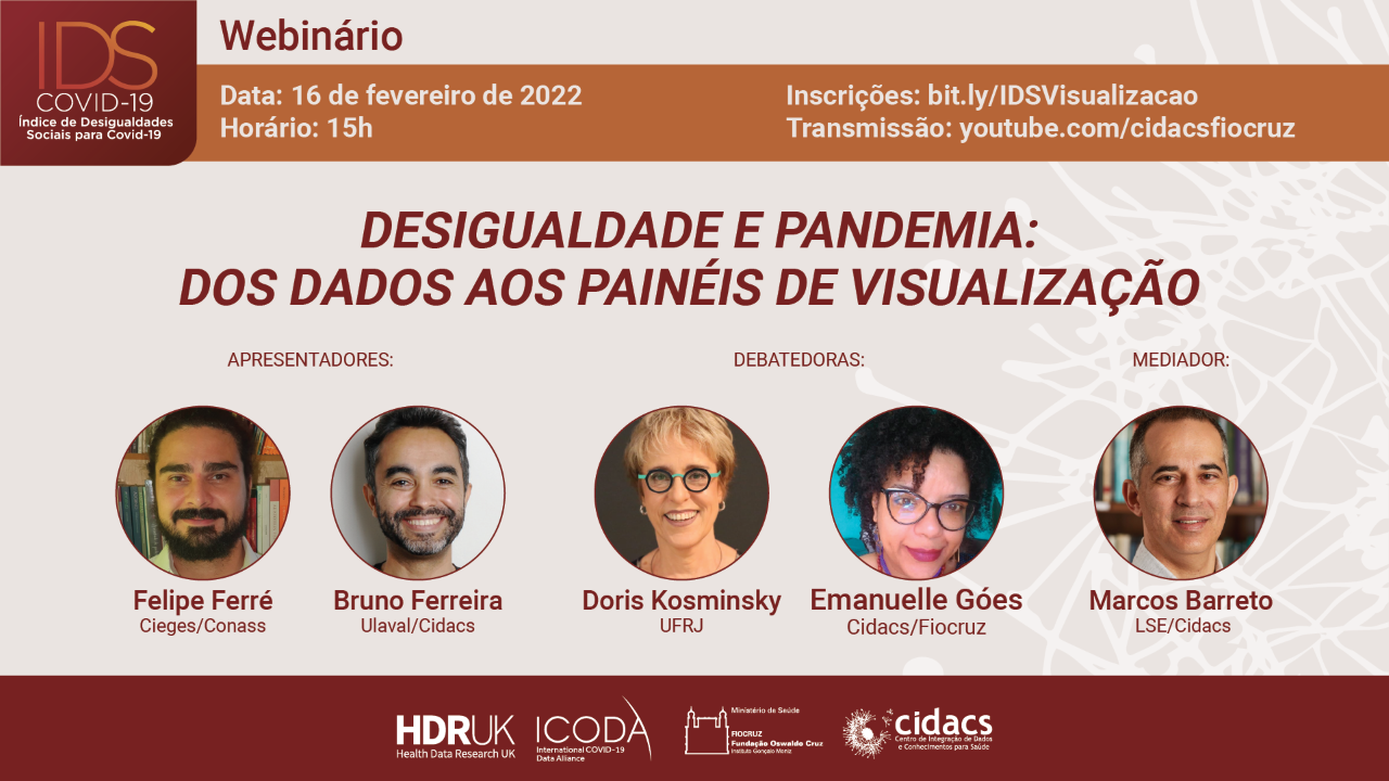 Cidacs Fiocruz Ba realiza o webinário Desigualdade e Pandemia dos